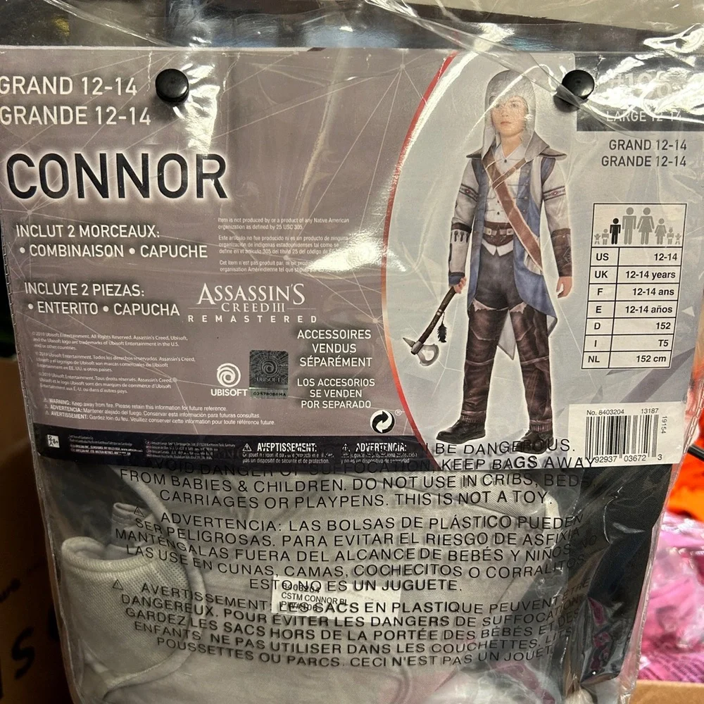 Assassin’s Creed Connor Costume - NEW - Youth Large